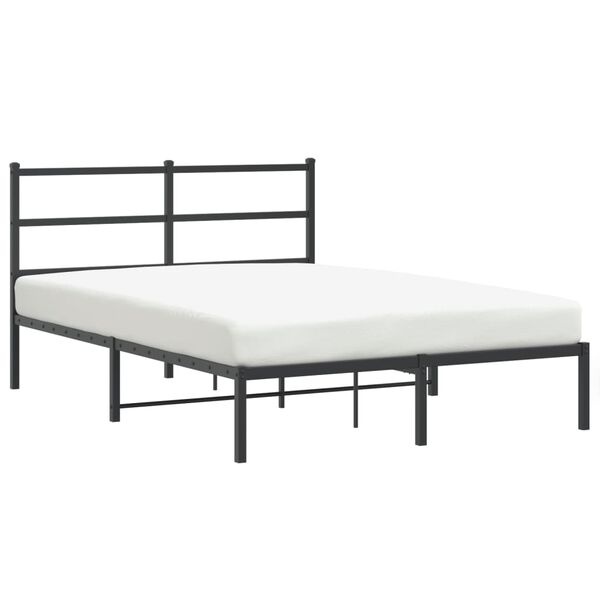vidaXL Bedframe Metaal Zwart 140x200 cm - Nu 35% Korting!