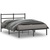 vidaXL Bedframe Metaal Zwart 140x200 cm - Nu 35% Korting!