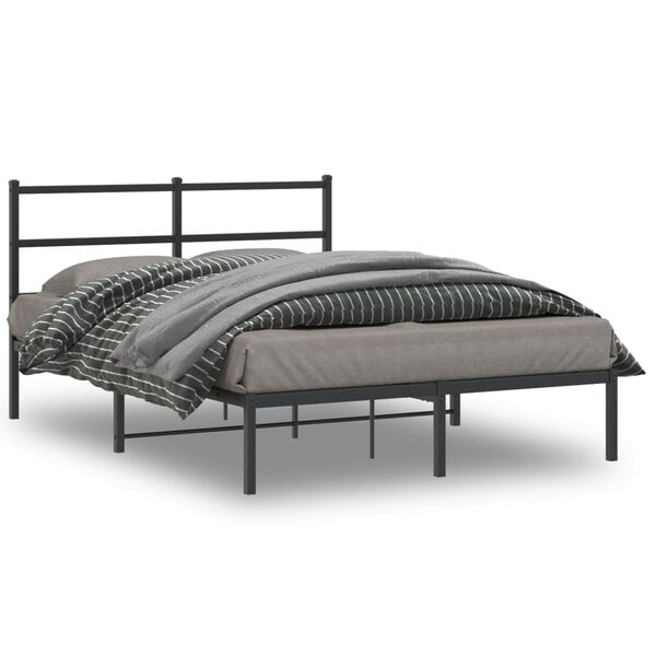 vidaXL Bedframe Metaal Zwart 140x200 cm - Nu 35% Korting!
