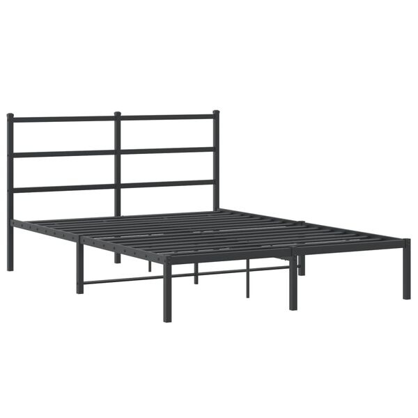 vidaXL Bedframe Metaal Zwart 140x200 cm - Nu 35% Korting!