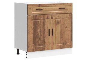 vidaXL Keukenonderkast Porto | Bew. Hout Oud Houtkleurig | 55% Korting