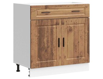 vidaXL Keukenonderkast Porto | Bew. Hout Oud Houtkleurig | 55% Korting