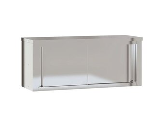 vidaXL Keukenwandkast Schuifdeuren RVS - 55% Korting!