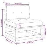 vidaXL Loungeset Grenenhout Grijs - 62% Korting