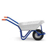 Kruiwagen 125L Verzinkt Staal - Massief Wiel | 60% Korting!