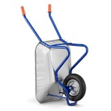 Kruiwagen 125L Verzinkt Staal - Massief Wiel | 60% Korting!