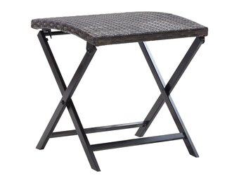 vidaXL Inklapbare Kruk - Poly Rattan Bruin | 53% Korting