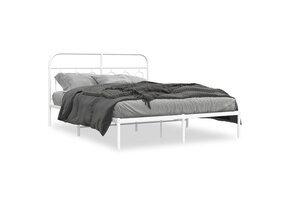 vidaXL Bedframe Metaal Wit 135x190cm | Retourdeal: 41% Korting!