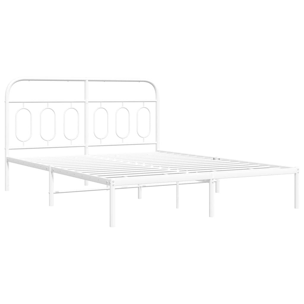 vidaXL Bedframe Metaal Wit 135x190cm | Retourdeal: 41% Korting!