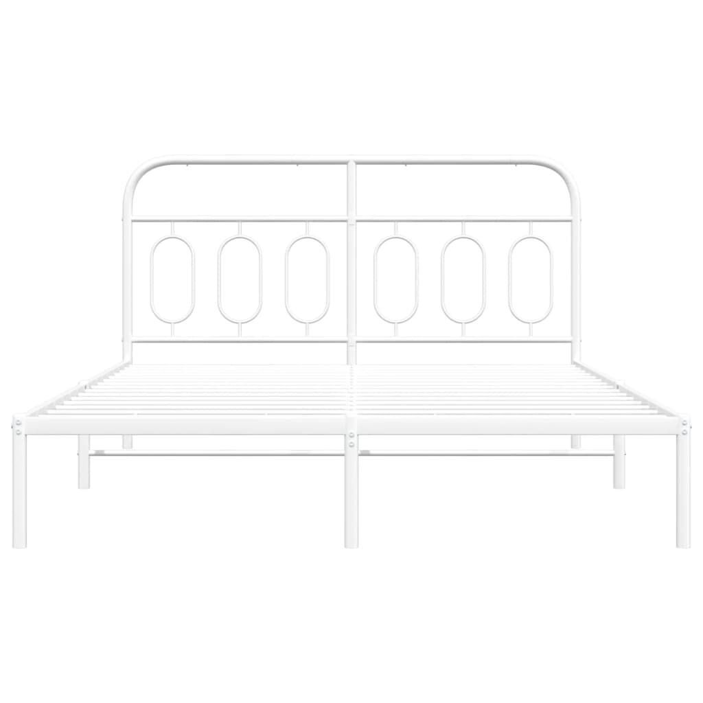 vidaXL Bedframe Metaal Wit 135x190cm | Retourdeal: 41% Korting!
