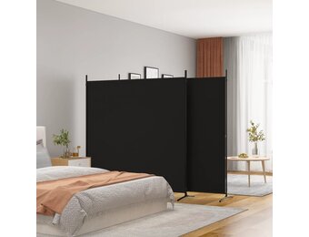 vidaXL Kamerscherm 3 Panelen - 525x180 cm Zwart (35% Korting)