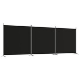 vidaXL Kamerscherm 3 Panelen - 525x180 cm Zwart (35% Korting)