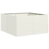 VidaXL Plantenbak Staal Wit - 80x80x40cm | 35% Korting!