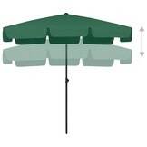vidaXL Strandparasol 200x125 cm groen - Nu met 60% Korting!