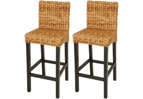 vidaXL Barkrukken 2 st. Abaca - 55% Korting