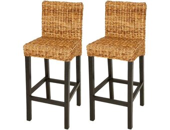 vidaXL Barkrukken 2 st. Abaca - 55% Korting