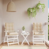 vidaXL Stoelkussens Lage Rug Oxford Beige - 2 stuks - 53% korting!