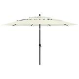 vidaXL Parasol 3,5m | 57% Korting | Zandkleur Aluminium Paal