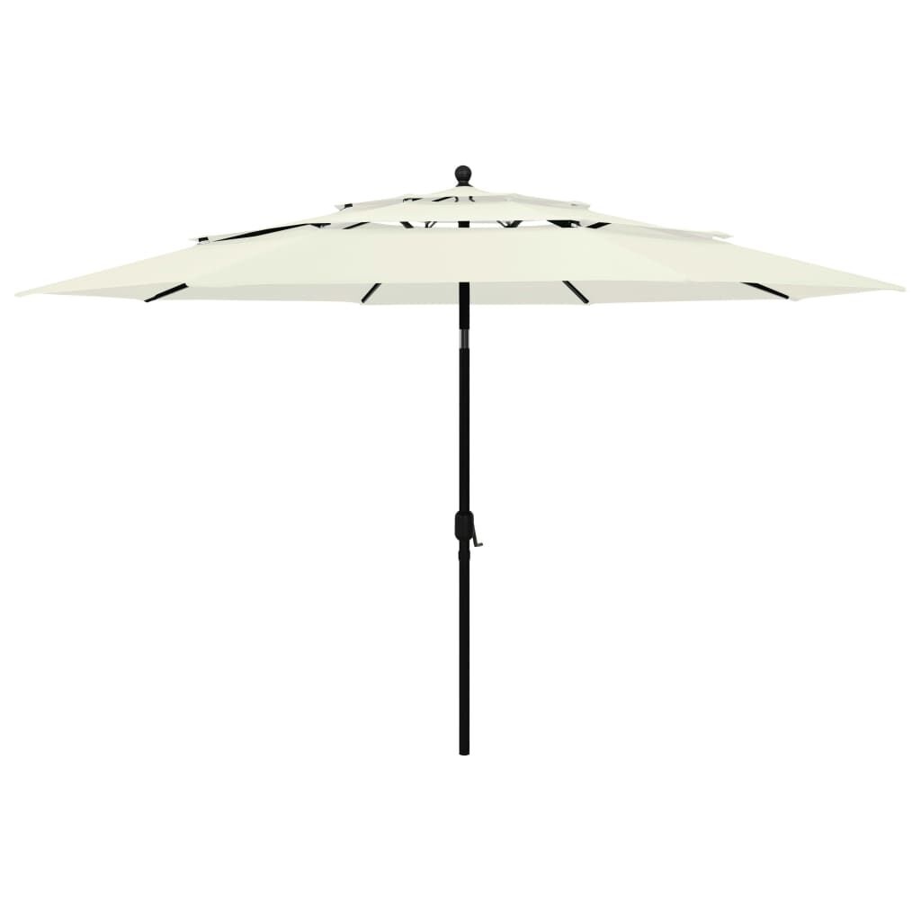 vidaXL Parasol 3,5m | 57% Korting | Zandkleur Aluminium Paal