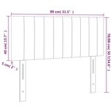 vidaXL Hoofdbord 80x5x78/88 cm stof crèmekleurig - 41% Korting!
