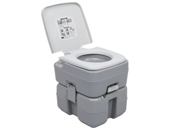 vidaXL Kampeertoilet 20+10L Grijs | 41% Korting | Retourdeal