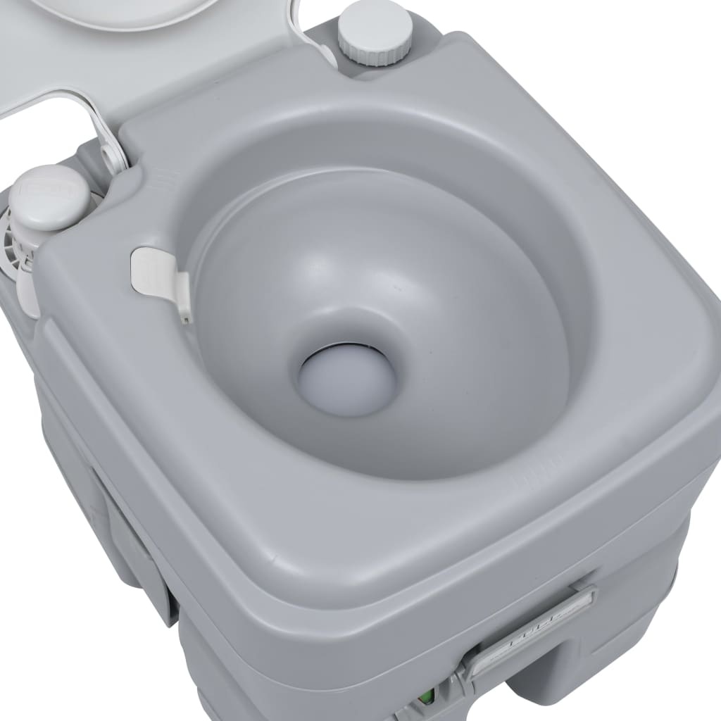 vidaXL Kampeertoilet 20+10L Grijs | 41% Korting | Retourdeal