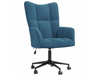 vidaXL Relaxstoel Fluweel Blauw - 47% Korting!