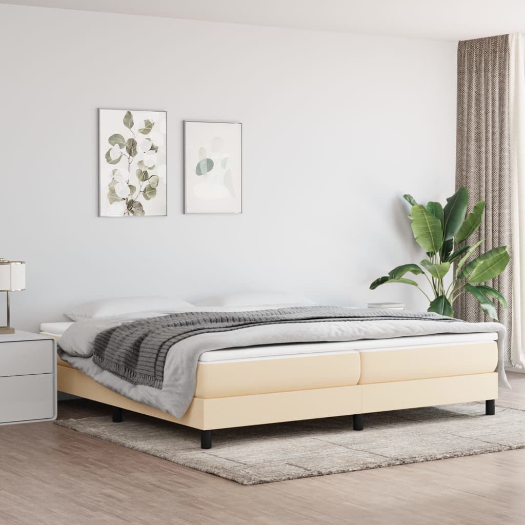 vidaXL Bedframe Crème (200x200 cm) - 60% Korting