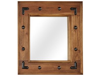 vidaXL Spiegel 50x50cm Acaciahout - Nu 55% Korting!