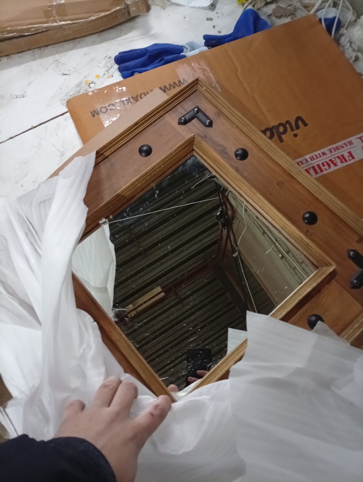 vidaXL Spiegel 50x50cm Acaciahout - Nu 55% Korting!