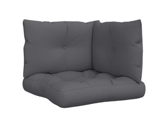 vidaXL Palletkussens Antraciet - 3-delig - 35% Korting