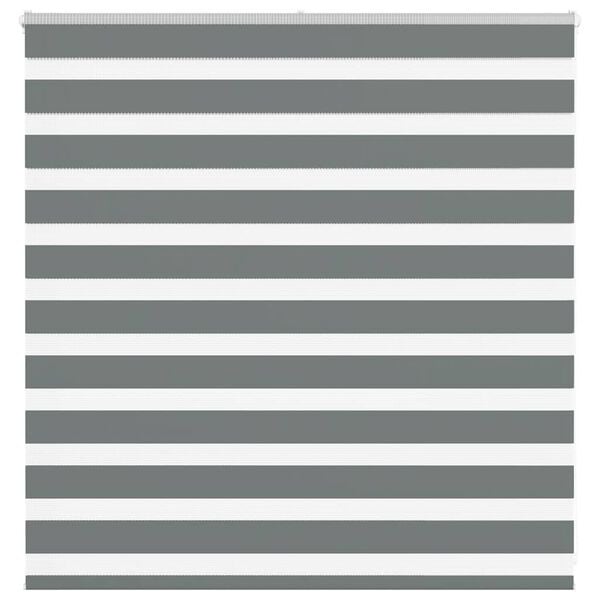 vidaXL Zebra Rolgordijn Donkergrijs 140x100 cm - 60% Korting!