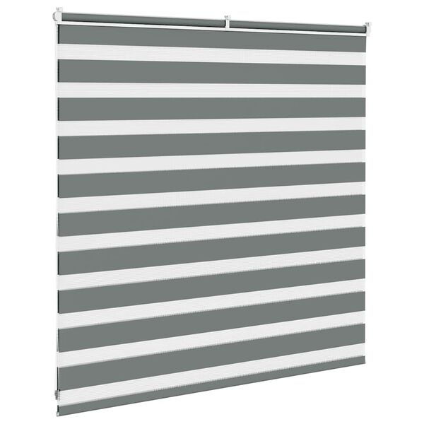 vidaXL Zebra Rolgordijn Donkergrijs 140x100 cm - 60% Korting!