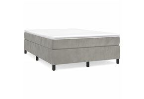 vidaXL Fluweel Bedframe Lichtgrijs 140x190 cm | 42% Korting