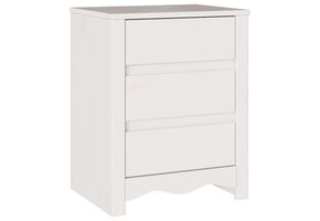 vidaXL Nachtkastje Lade Wit Grenenhout - 41% Korting!