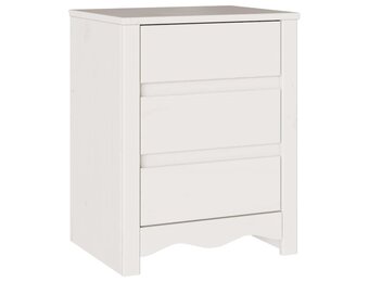 vidaXL Nachtkastje Lade Wit Grenenhout - 41% Korting!