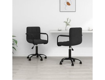 vidaXL Draaibare Eetkamerstoelen Fluweel Zwart - 2 Stuks (41% Korting!)
