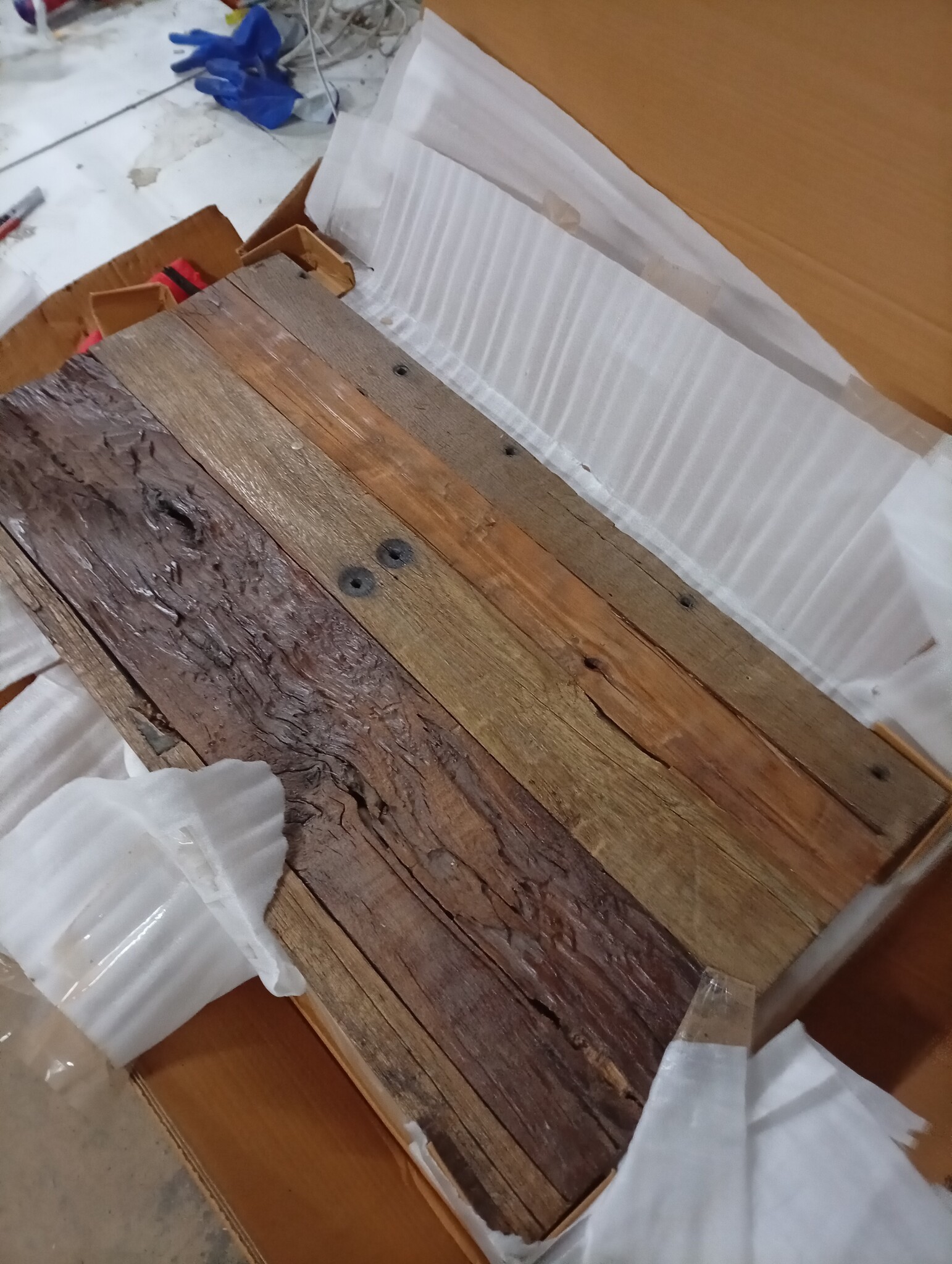 VidaXL Salontafel Roestvrijstaal & Gerecycled Hout - Goudkleur | 55% Korting