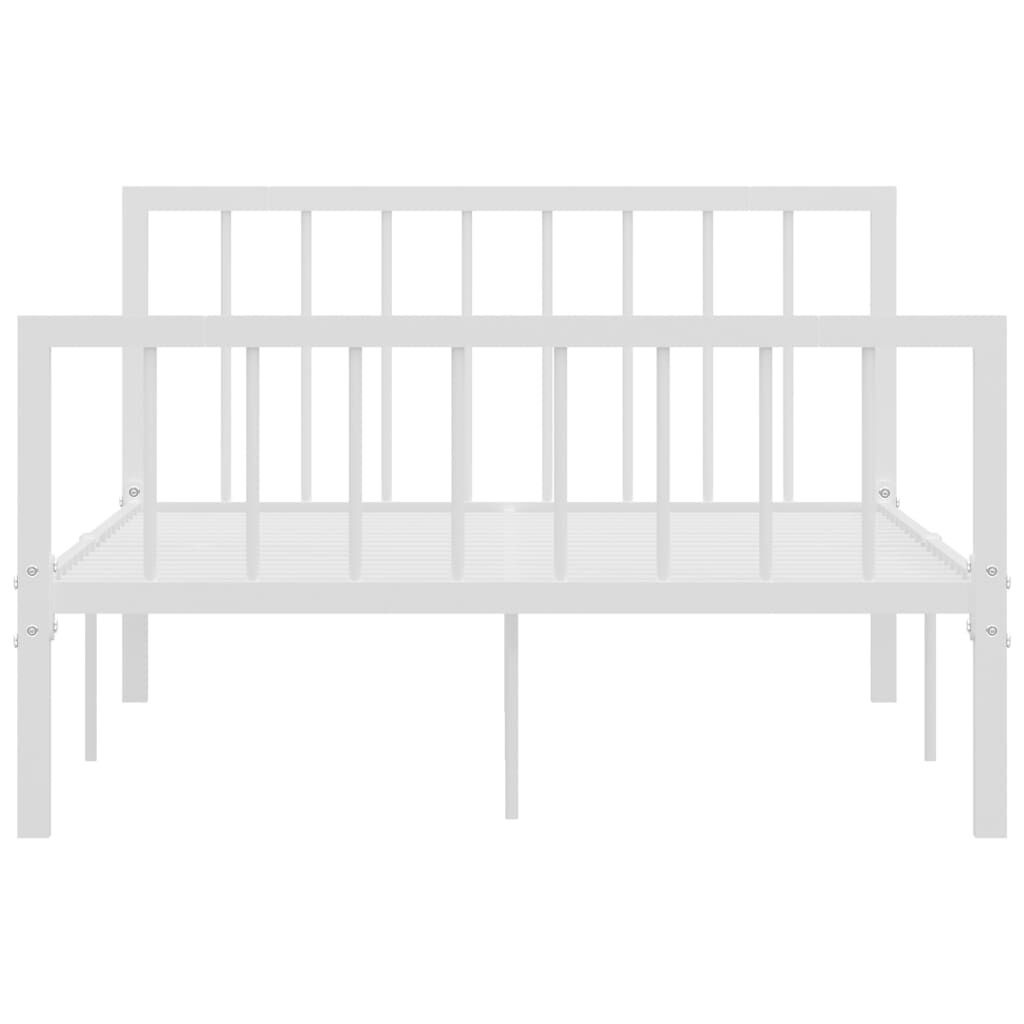 vidaXL Bedframe Metaal Wit 120x200 cm - Nu met 55% Korting!