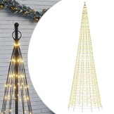 vidaXL LED-kerstboom aan vlaggenmast met 1534 LEDs (warm wit) - 35% korting!