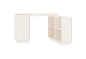 vidaXL Bureau Grenenhout Wit - 110x50x75 cm | Nu met 55% Korting!