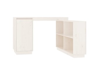 vidaXL Bureau Grenenhout Wit - 110x50x75 cm | Nu met 55% Korting!