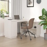 vidaXL Bureau Grenenhout Wit - 110x50x75 cm | Nu met 55% Korting!
