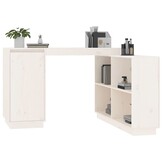 vidaXL Bureau Grenenhout Wit - 110x50x75 cm | Nu met 55% Korting!