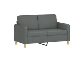 vidaXL Tweezitsbank - 120 cm - Stof Donkergrijs - 55% Korting!