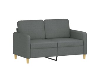 vidaXL Tweezitsbank - 120 cm - Stof Donkergrijs - 55% Korting!