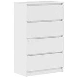vidaXL Dressoir Hoogglans Wit 60x35x98,5 cm - 30% Korting!