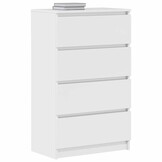 vidaXL Dressoir Hoogglans Wit 60x35x98,5 cm - 30% Korting!