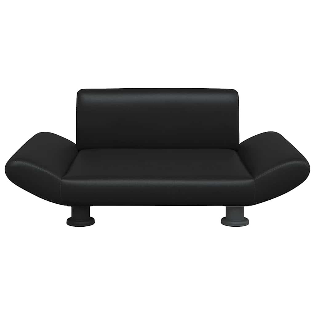 vidaXL Hondenmand Kunstleer Zwart 70x45x28 cm - Nu 60% Korting!