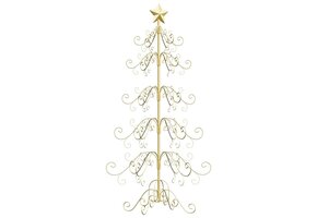 vidaXL Metalen Kerstboom Goud 150cm - 60% KORTING!